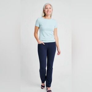 Betabrand Straight-Leg 7 Pocket Dress Pant Yoga Pants - Navy, Size XL - NWOT